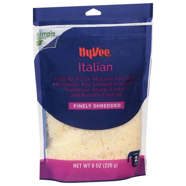 Hy-Vee Finely Shredded Italian Natural Cheese