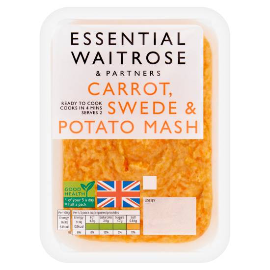 Essential Waitrose & Partners Carrot, Swede & Potato Mash