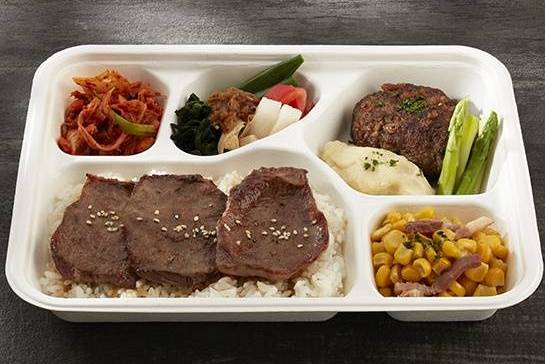 澳洲熟成冷藏牛舌與100%和牛漢堡排便當 Australian Exclusive Chilled Beef Tongue & 100% Wagyu Hamburg Steak Bento