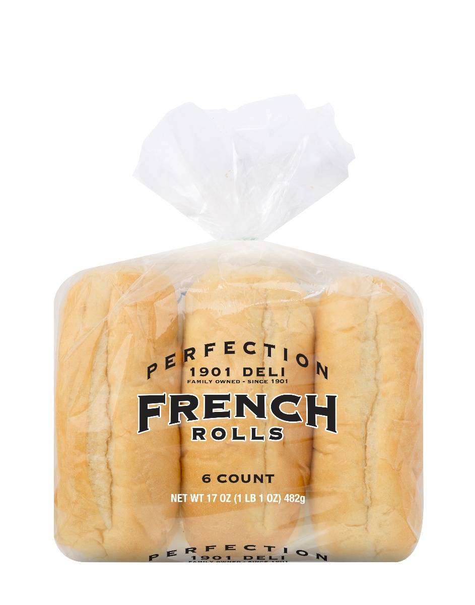 Perfection Bakeries - Deli French Rolls, 6 Ct (Case of 1)