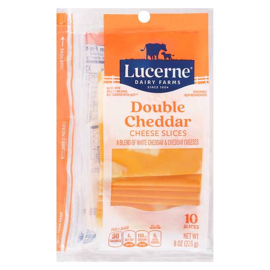 Lucerne Double Cheddar Cheese Slices (10 ct)