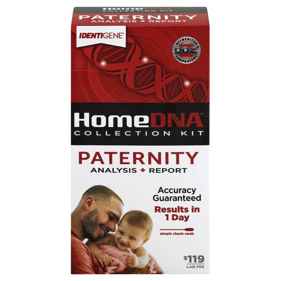 Identigene Paternity Analysis + Report Homedna Collection Kit
