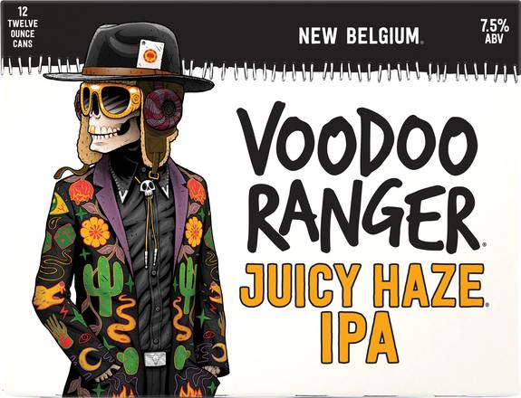 New Belgium Voodoo Ranger Juicy Haze Ipa Beer 2023 (12 pack, 12 fl oz)
