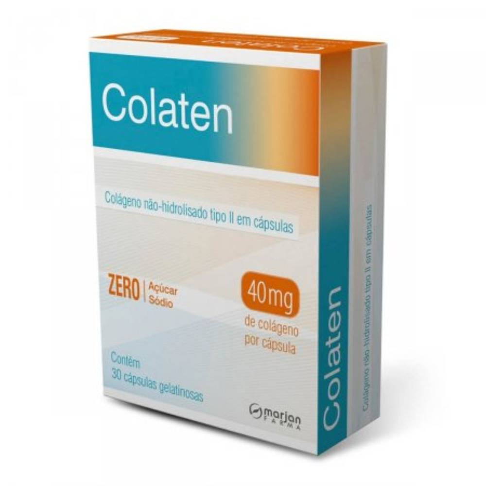 Marjan colágeno não hidrolisado colaten 40mg (30 cápsulas)