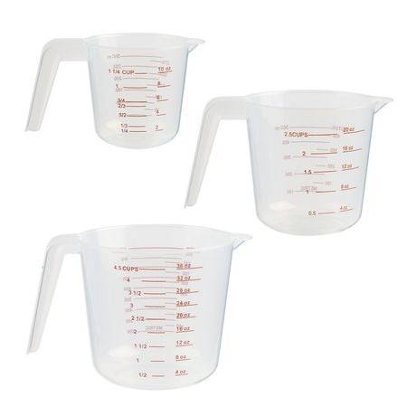 Mainstays Plastic Measuring Cup Set With Spout (3 ct)