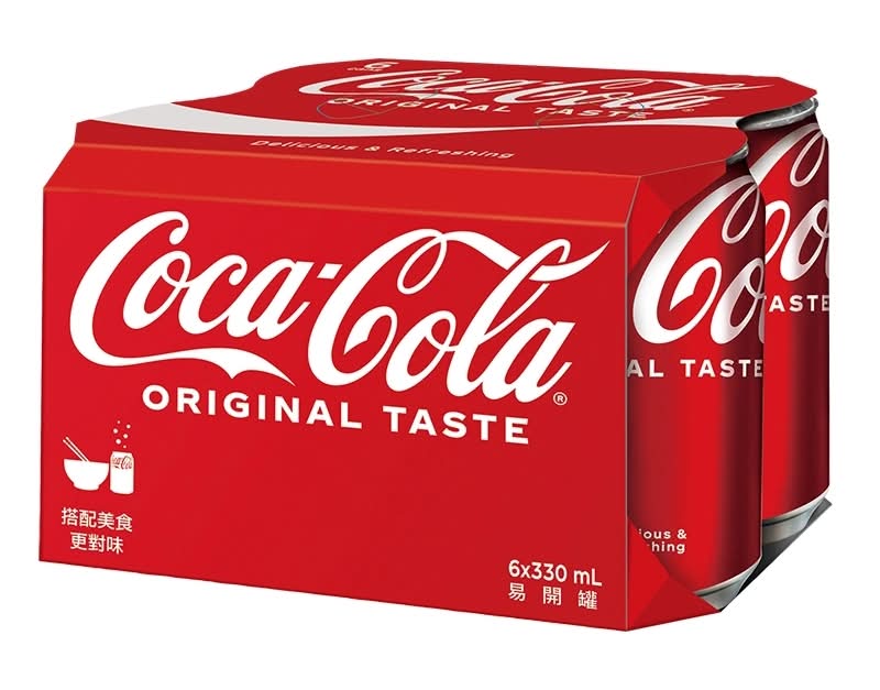可口可樂330ml <330ml毫升 x 1 x 6Bottle瓶>