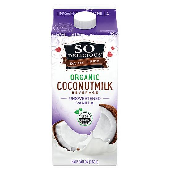 Order So Delicious Organic Unsweetened Vanilla Coconut Milk 64oz food online from Everyday Needs by Gopuff store, Tampa on bringmethat.com