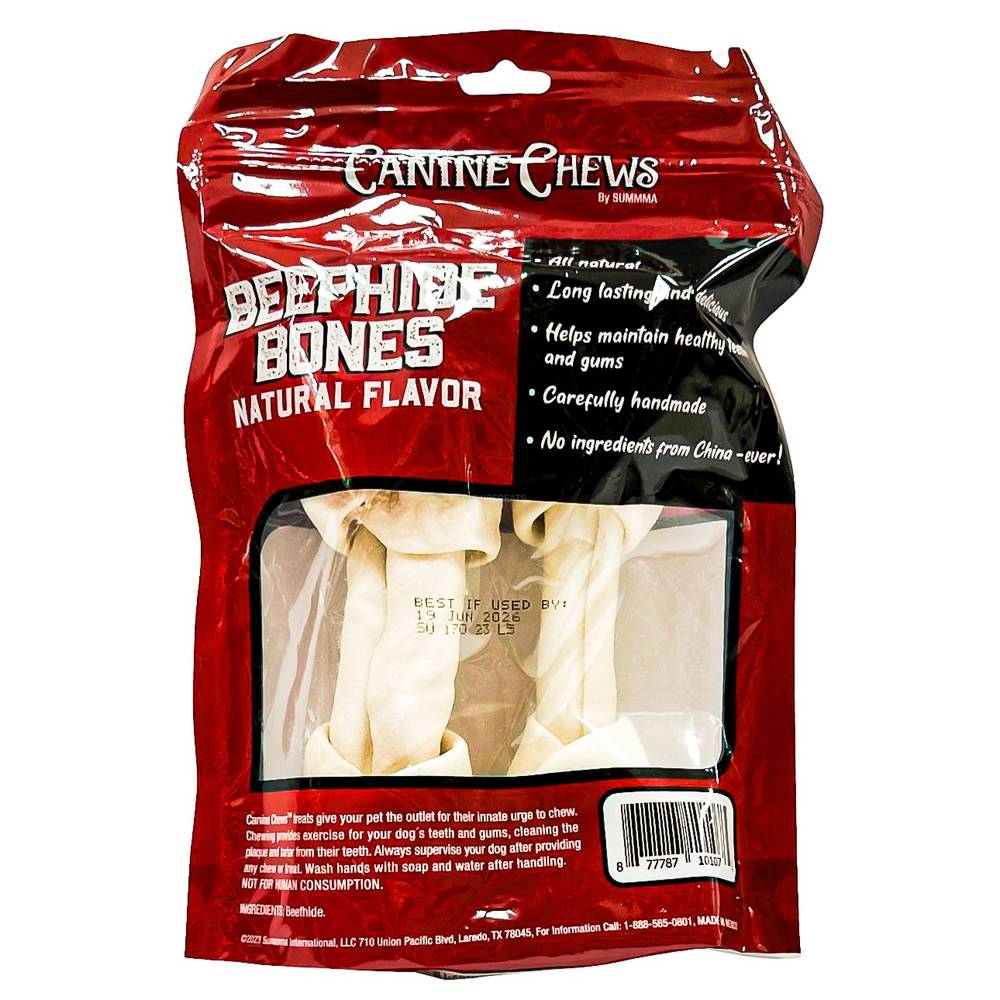 Canine Chews Rawhide Dog Treats, Beef (2 ct)