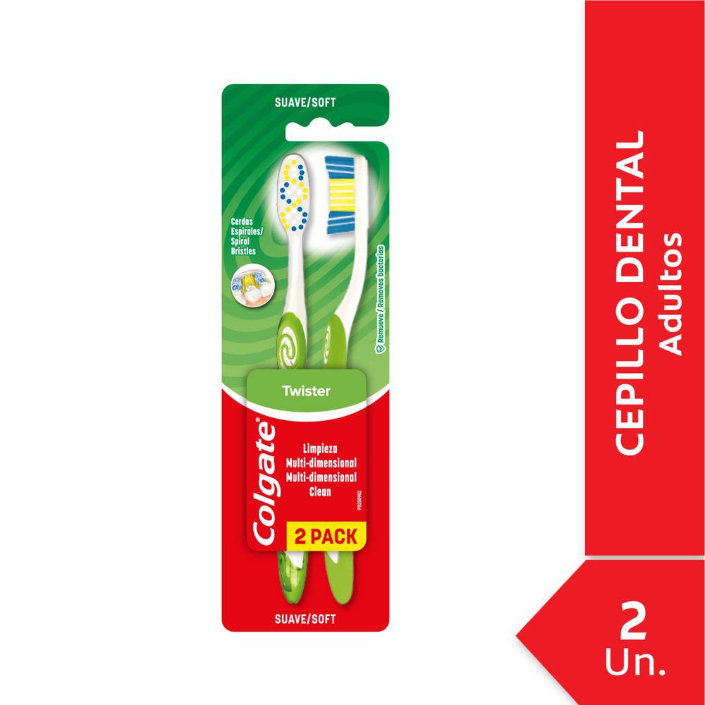 Colgate cepillo dental twister fresh suave (2 un)