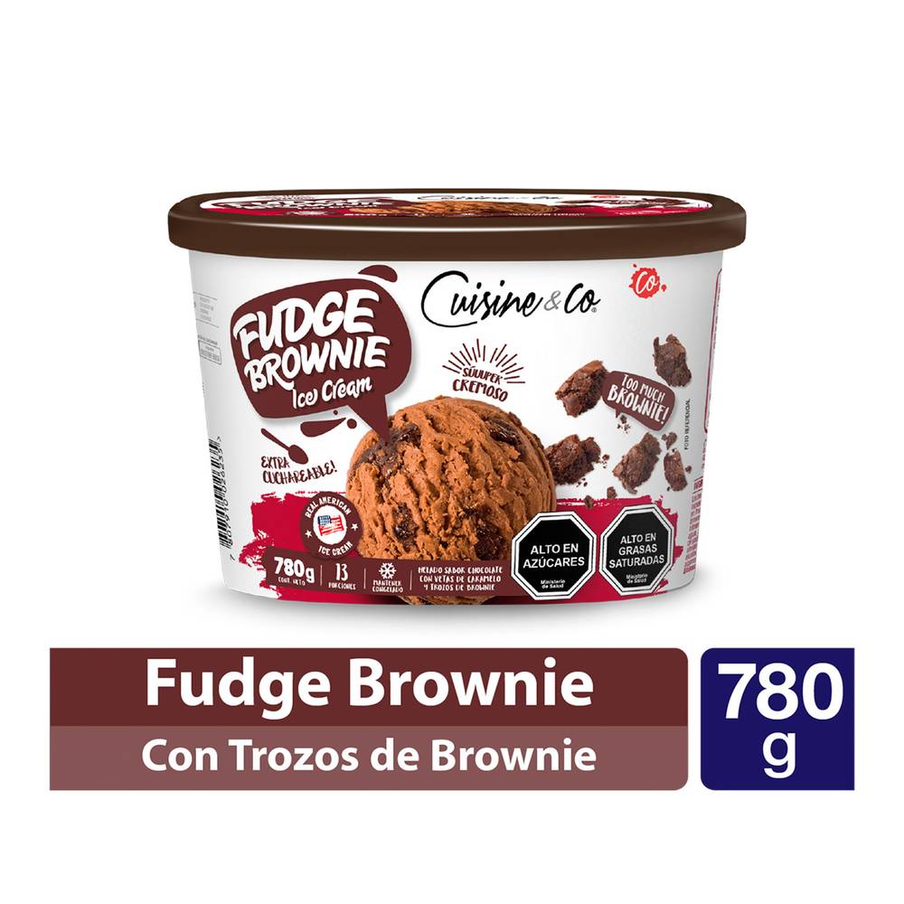 Cuisine & Co · Helado fudge brownie (780 g)