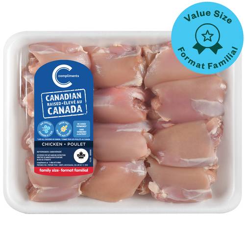 Compliments Hauts De Cuisses DePoulet Désossées Refroidies ÀLAir / Compliments Chicken Thighs Boneless Skinless Value Size