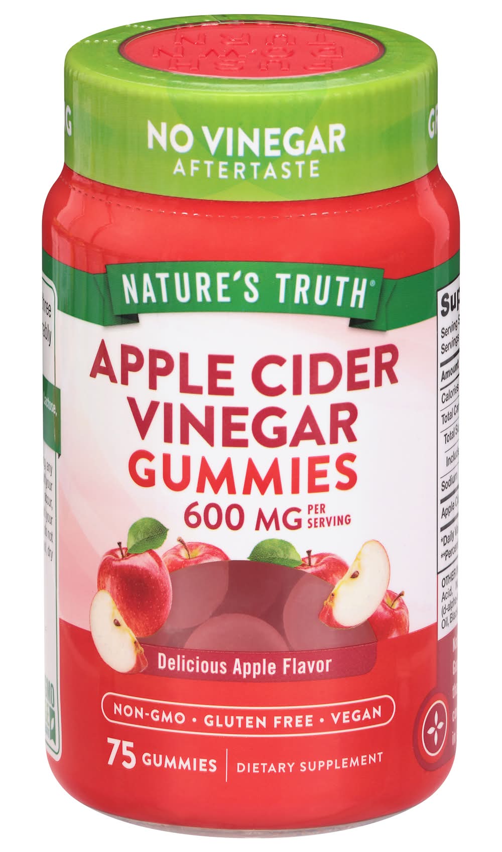 Nature's Truth Apple Cider Vinegar 600 mg Vegan Gummies (8 oz)