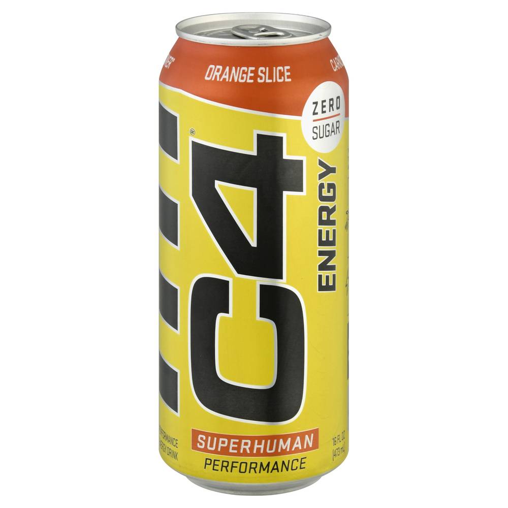 C4 Super Human Performance Energy Drink, Orange Slice (16 fl oz)