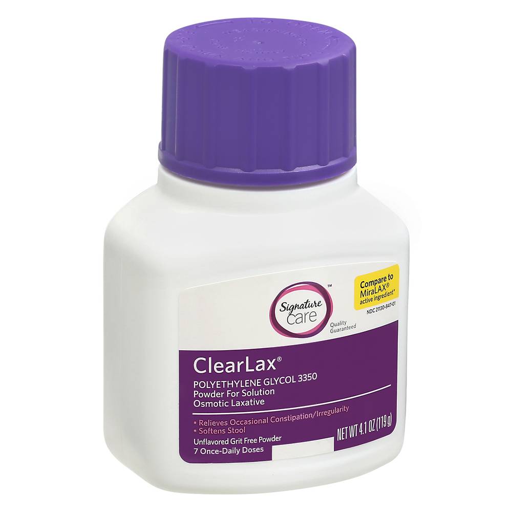 Signature Care Clearlax Polyethylene Glycol Powder Solution