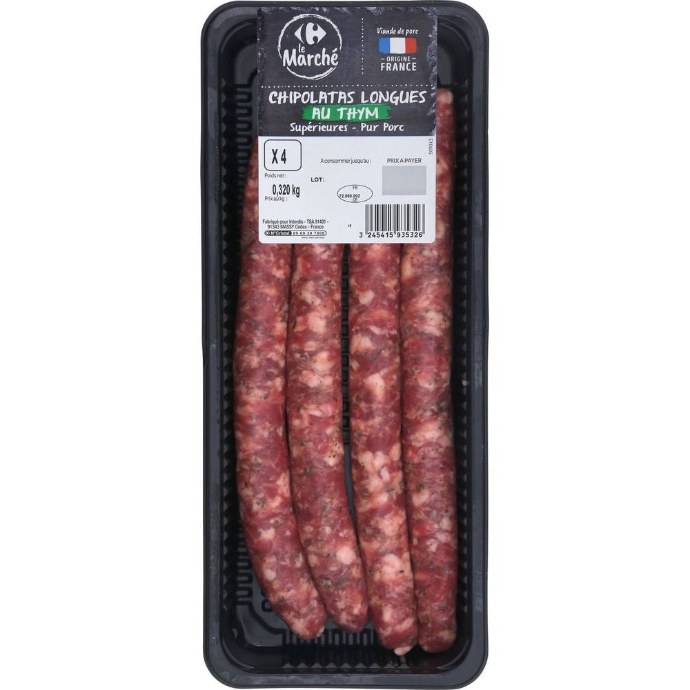 Carrefour Le Marché - Chipolatas longues, thym (4)