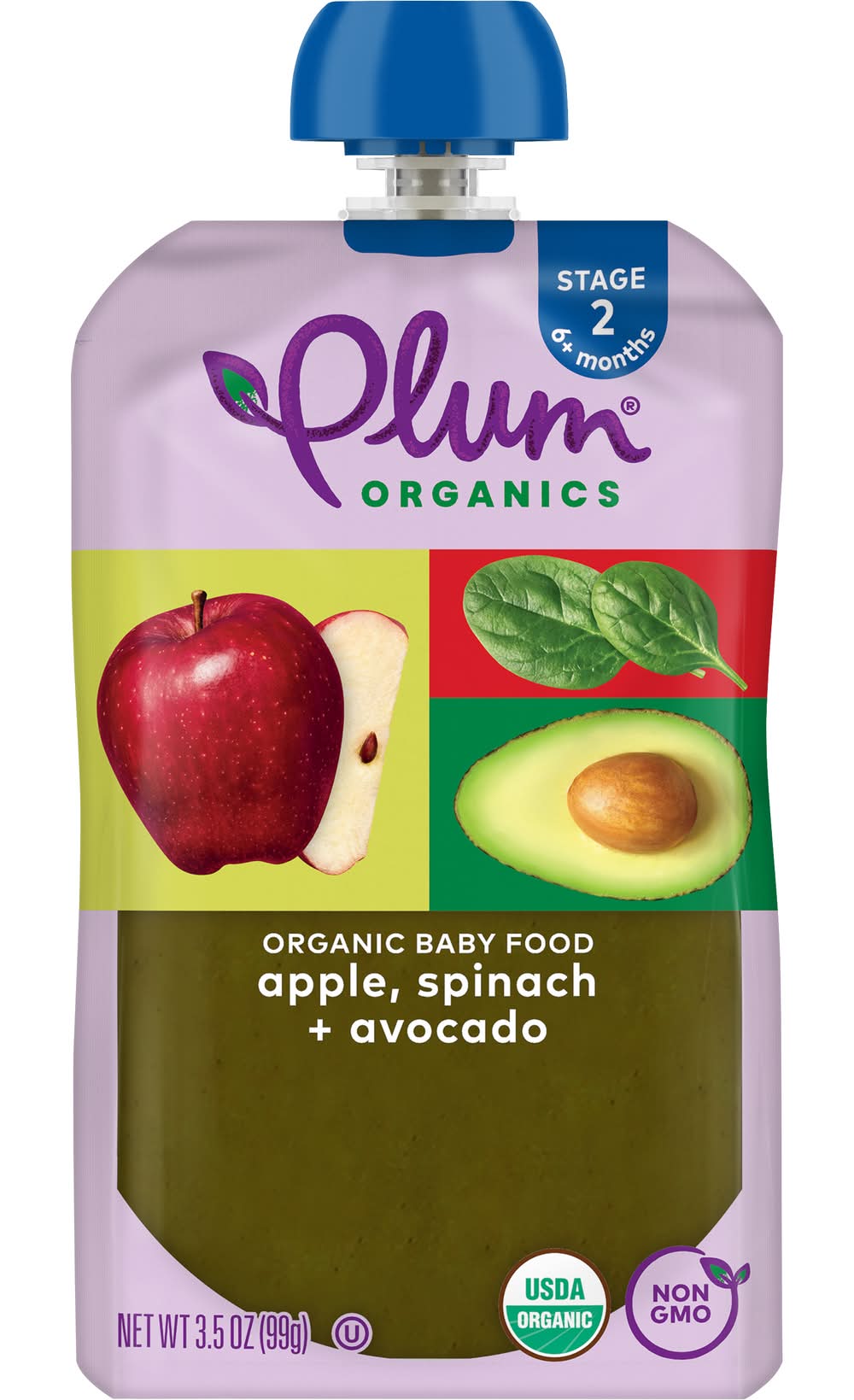 Plum Organics Organic Baby Food, Apple-Spinach & Avocado (3.5 oz)