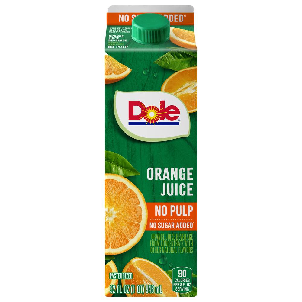 Dole No Pulp Orange Juice Beverage (32 fl oz)