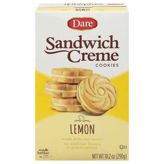 Dare Lemon Sandwich Creme Cookies