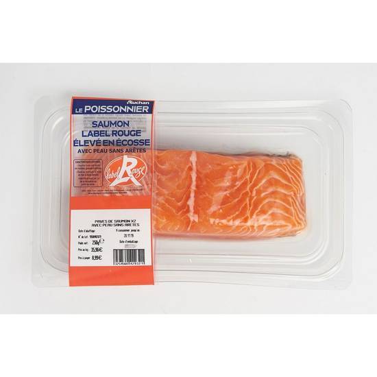 Pavés de saumon sans aretes avec peau AUCHAN LE POISSONIER 2 pièces - 250g