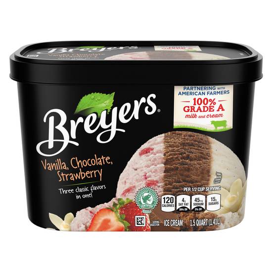Breyers Ice Cream (vanilla, chocolate, strawberry)