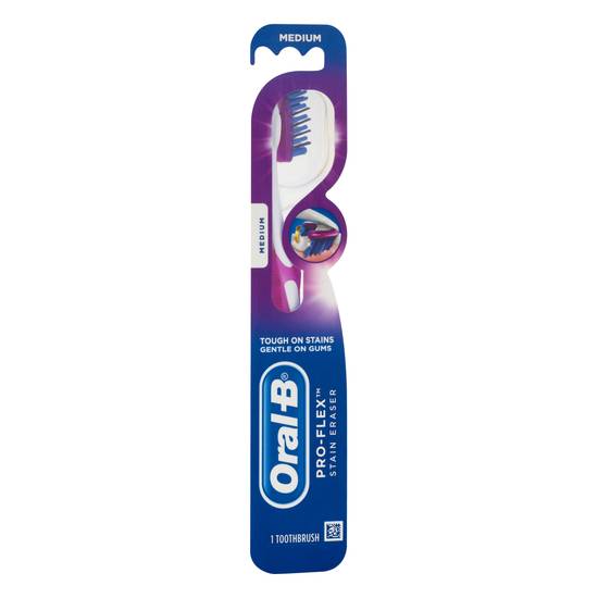 Oral-B 3d White Medium Pro-Flex Stain Eraser Toothbrush