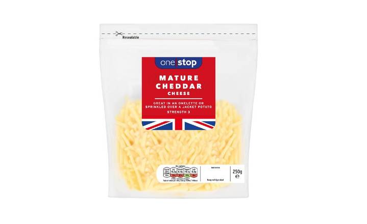 One Stop Grated British Mature Cheddar Cheese 250g (392838)