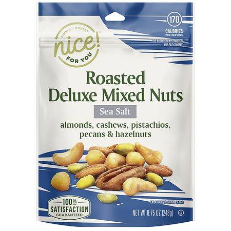 Nice! Roasted & Salted Deluxe Mixed Nuts Sea Salt