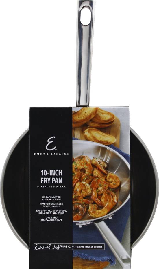 EMERIL LAGGASE/STAINLESS STEEL 10 INCH FRYING PAN!