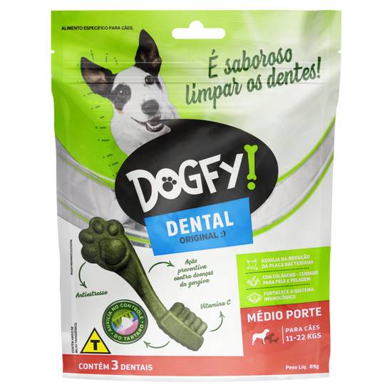 Dogfy snack dental para cães de médio porte (3 unidades)