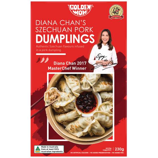 Golden Wok Frozen Diana Chan's Szechuan Pork Dumplings 230g