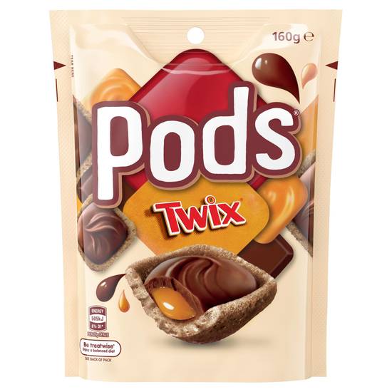 Pods Twix Chocolate Snack & Share Party Bag 160g