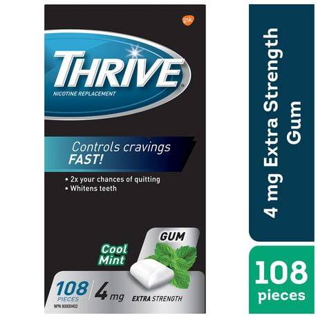 Thrive 4 Mg Extra Strength Gums, Cool Mint (108 ct)