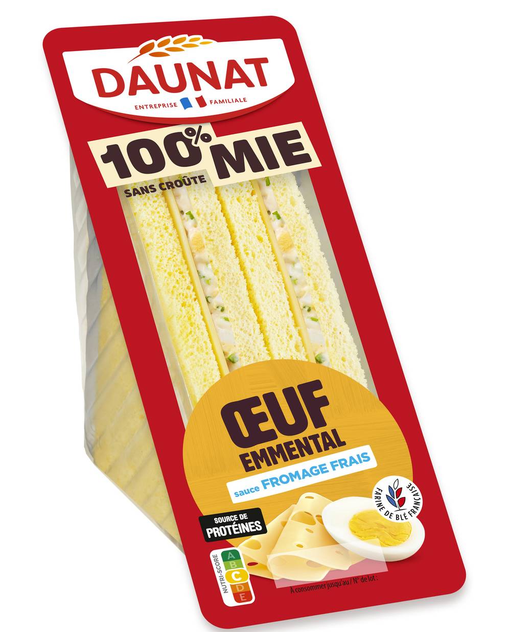 Daunat - Sandwich œuf emmental sauce fromage frais (2)