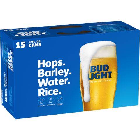 Bud Light 15 Pack 12oz Can