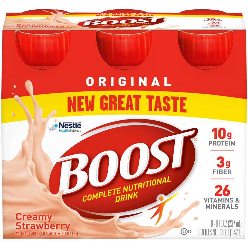 Boost Creamy Strawberry Flavor Nutritional Drink (6 x 48 fl oz)