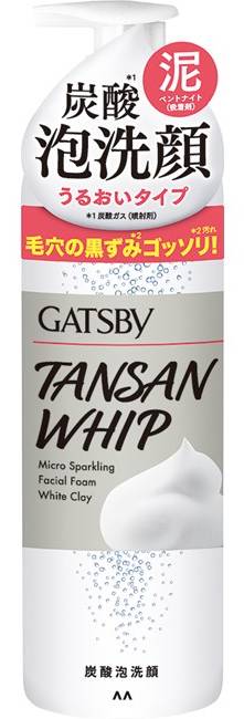 GATSBY黑頭速淨碳酸泡洗顏(泥白)255g