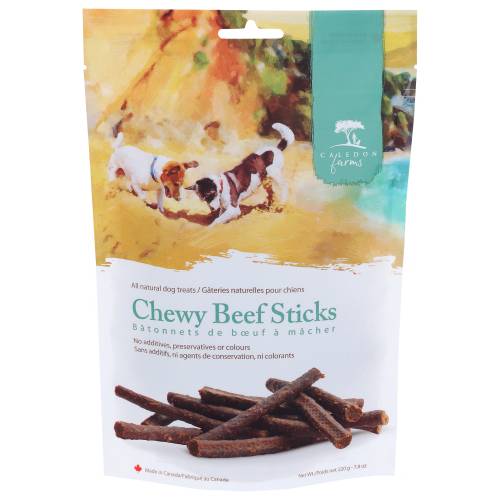 Caledon Farms Chewy Beef Sticks Natural Dog Treats