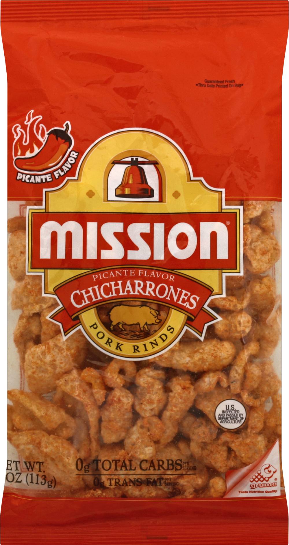 Mission Picante Flavor Chicharrines Pork Rinds (4 oz)