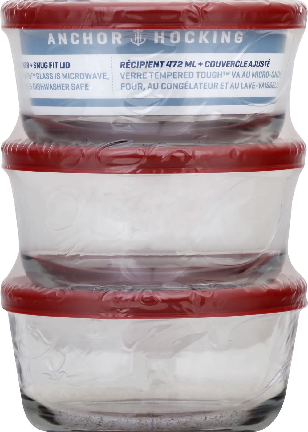 Anchor Hocking 2 Cup Container With Snug Fit Lid