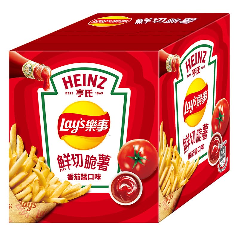 Lay’s樂事鮮切脆薯亨氏番茄醬口味72g <72g克 x 1 x 1BOX盒>