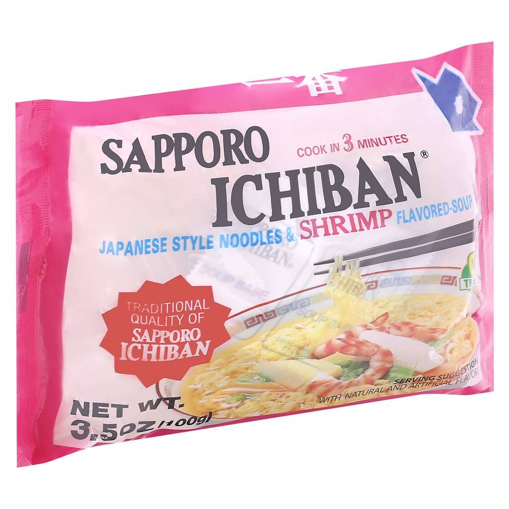 Sapporo Ichiban Japanese Style Noodle Soup, Shrimp (3.5 oz)