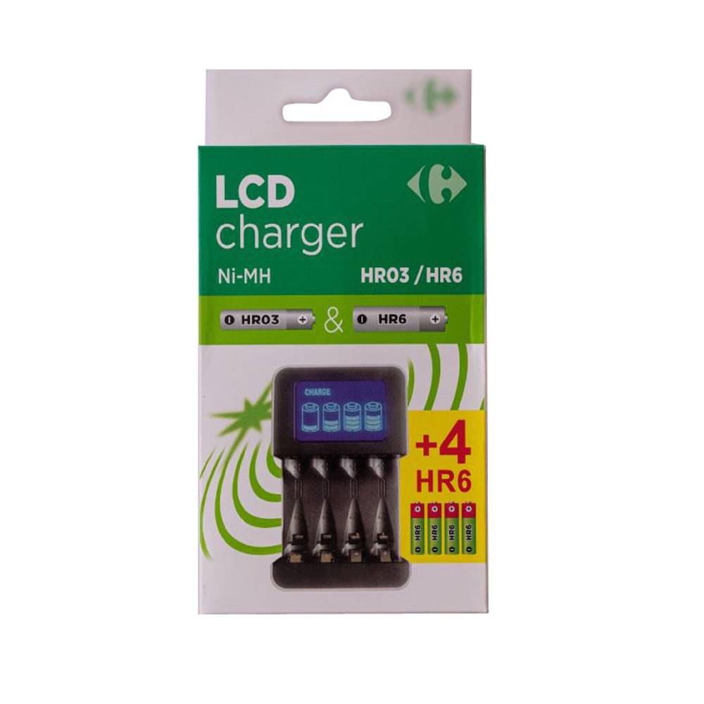 Carrefour - Chargeur hr6 Lcd piles