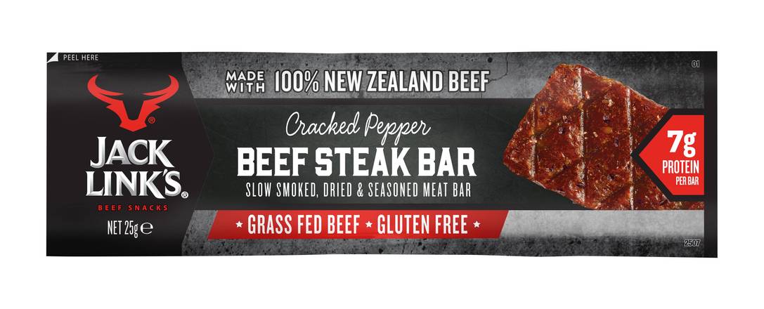 Jack Links  Steak Bar Cracked  Pepper 25G