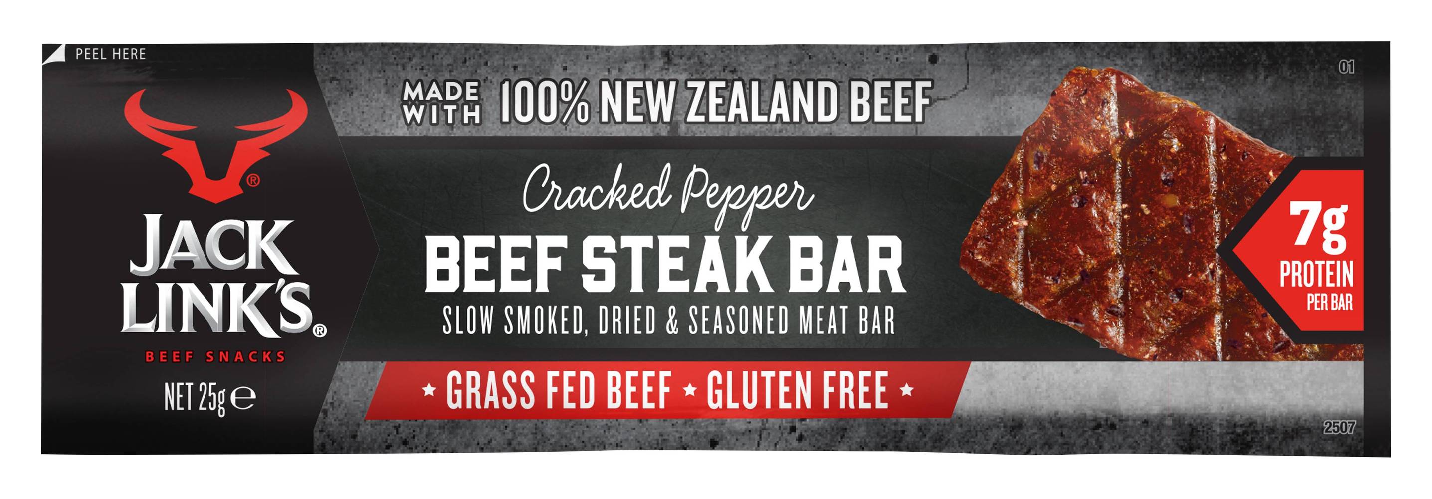 Jack Links  Steak Bar Cracked  Pepper 25g