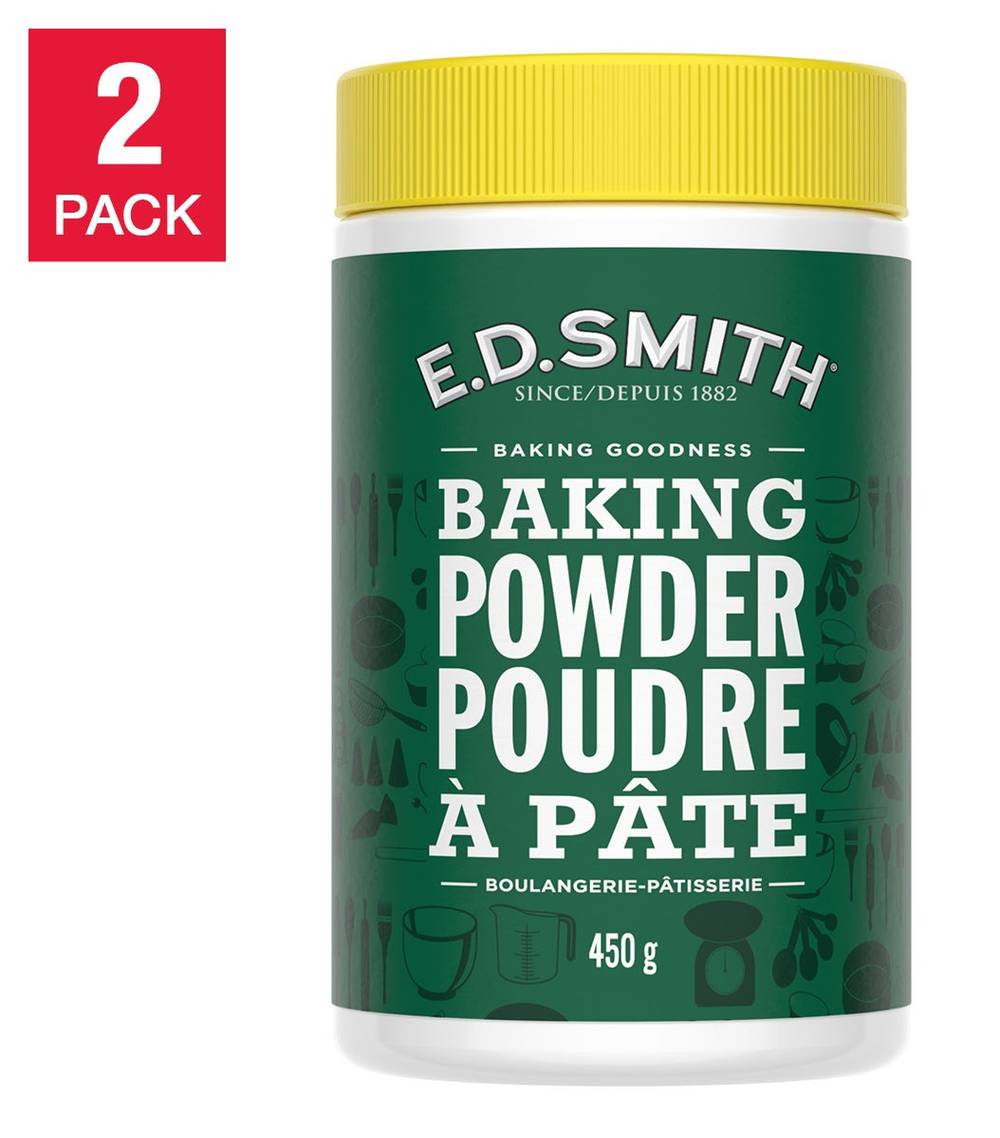 E.D. Smith - Poudre À Pâte,  2 × 450 G / E.D. Smith Baking Powder 450 G, 2-Pack