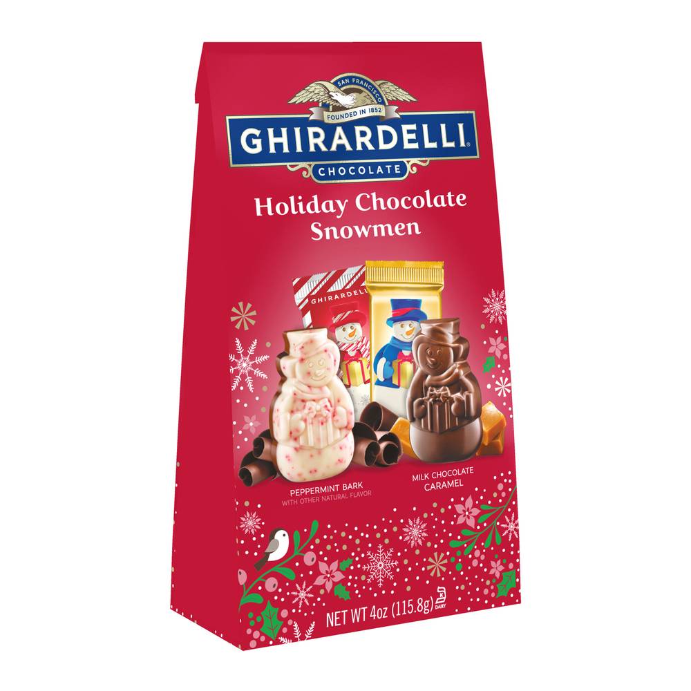 Ghirardelli Holiday Snowmen Bag, Chocolate (4 oz)