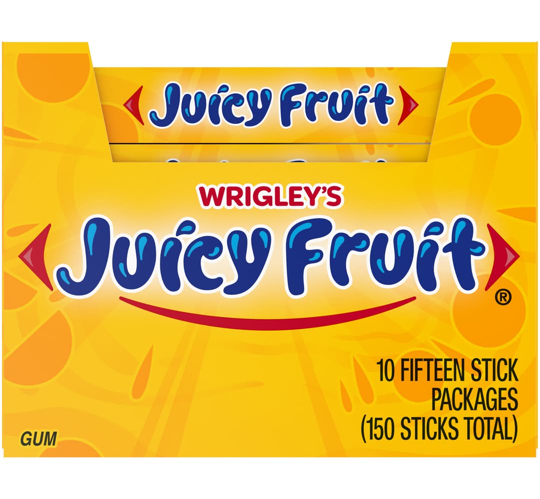 Juicy Fruit Wrigley's Original Gum Sticks (17.25 oz, 15 ct)