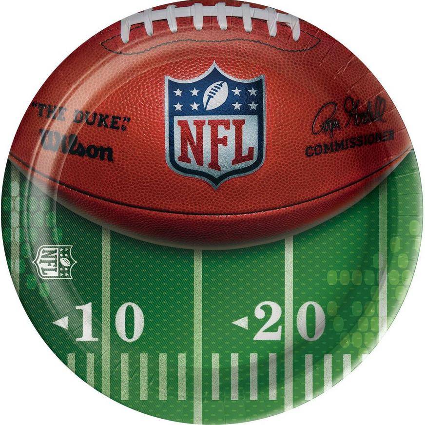 Party City Silver Logo Nfl Drive Paper Dinner Plates (10 inch)