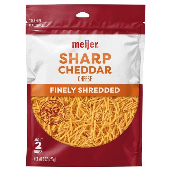 Meijer Finely Shredded Sharp Cheddar Cheese (8 oz)