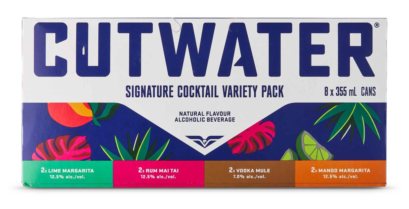 Cutwater Spirits Tequila Ranch Water Mixed pack, Assorted (8 x 355 ml)